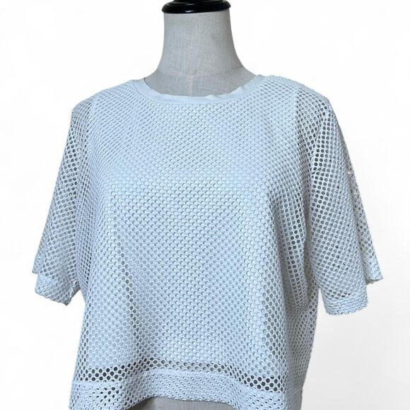 Banana Republic white mesh crop top - Picture 1 of 5